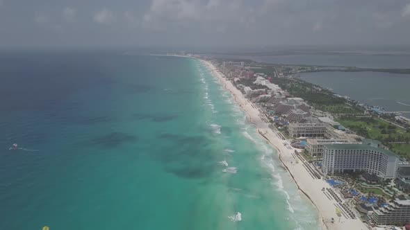 Cancun Beach Mexico Aerial Coast