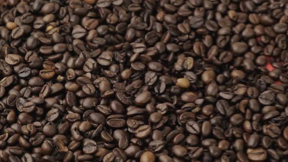 Heart Shape on Coffee Beans White Small Coffee Cup