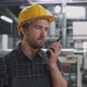Portrait Of Workman With Walkie Talkie - VideoHive Item for Sale