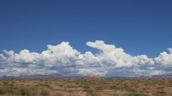 Beautiful Cumulus Clouds in Blue Sky Time Lapse