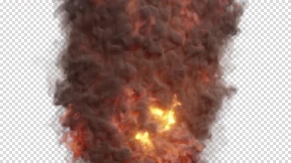 Explosion With Ongoing Fire
