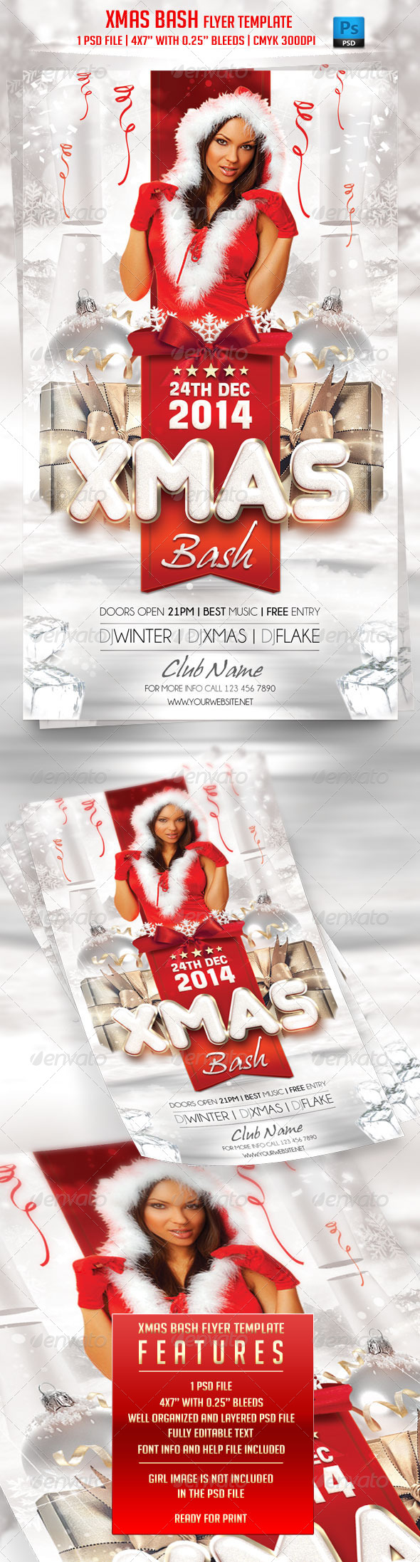 Xmas Bash Flyer Template - Flyers Print Templates