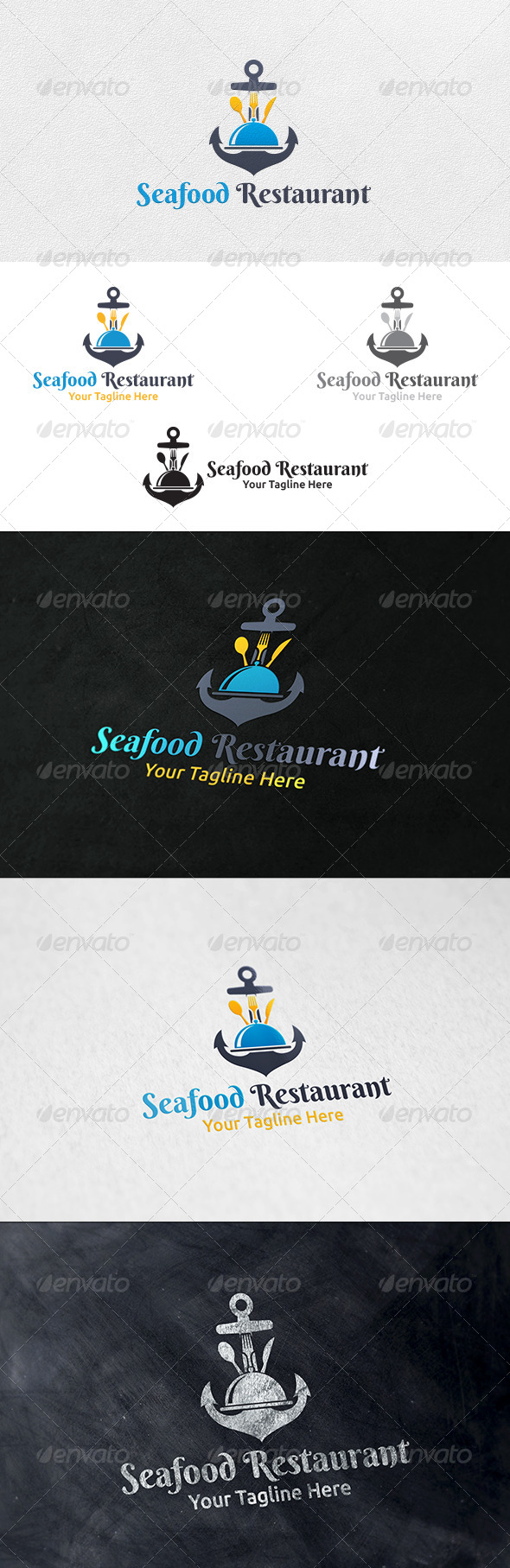 Seafood Restaurant - Logo Template - Restaurant Logo Templates
