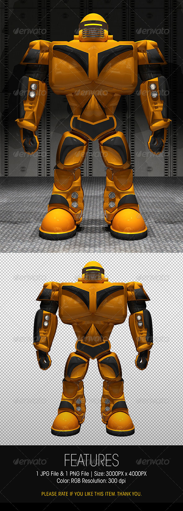 3D Fighting Robot Stand Up Pose - Characters 3D Renders