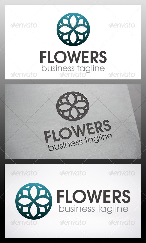 Flowers Logo - Vector Abstract