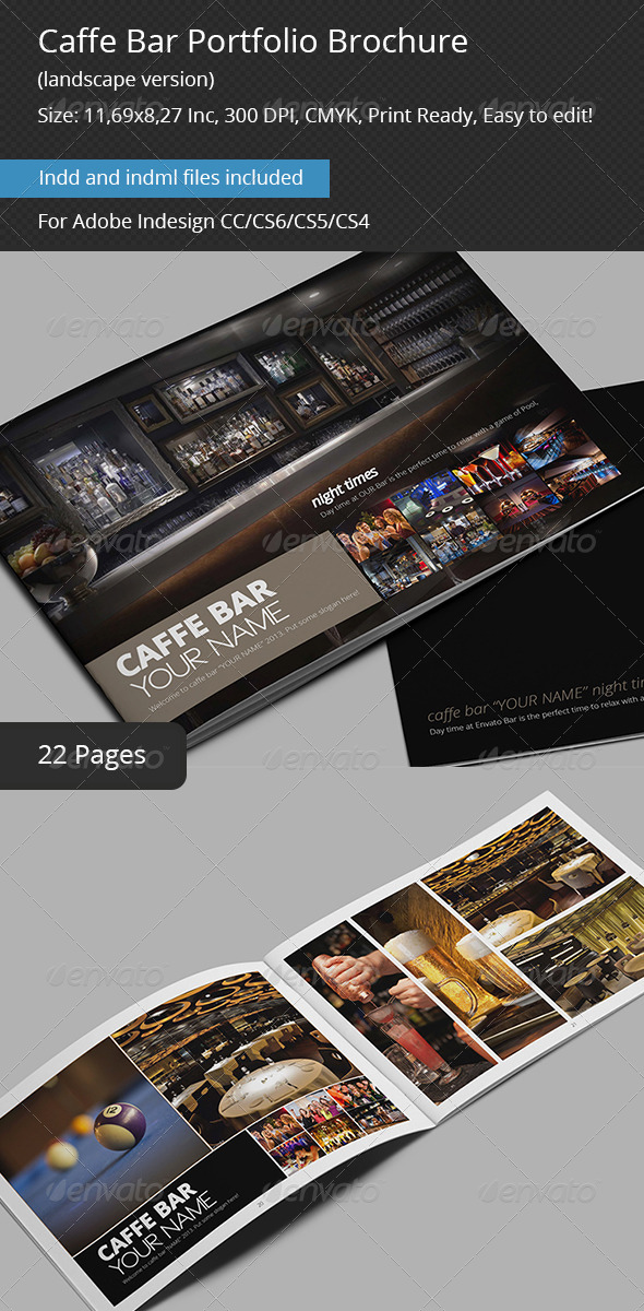 Caffe Bar Portfolio Brochure - Portfolio Brochures