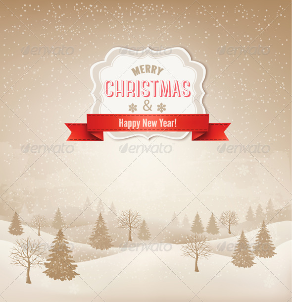 Retro Holiday Christmas Background - Christmas Seasons/Holidays