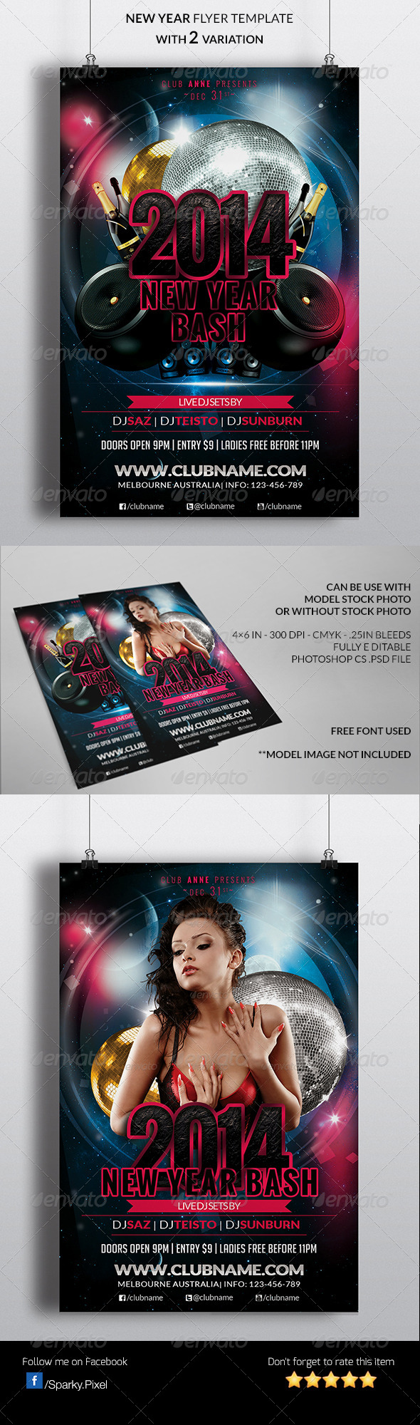 New Year Party Flyer - Clubs & Parties Events