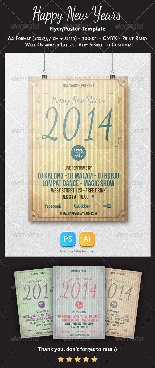 Happy New Years Flyer Template Vol.2 - Clubs & Parties Events