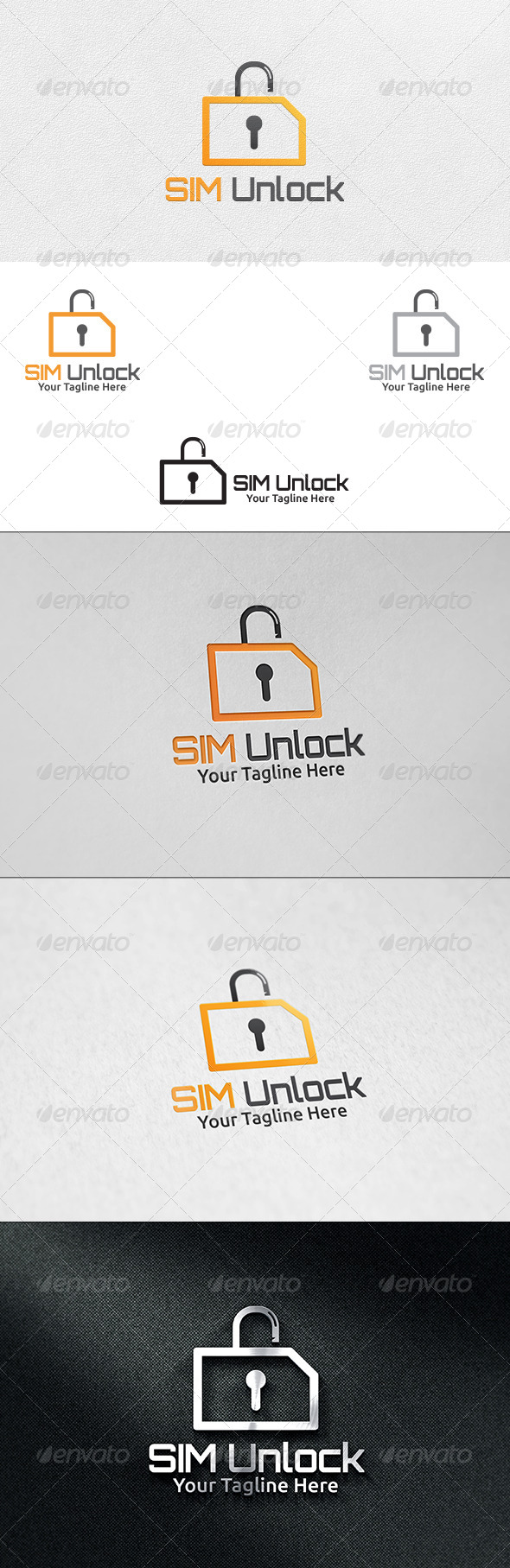 Sim Unlock - Logo Template - Symbols Logo Templates