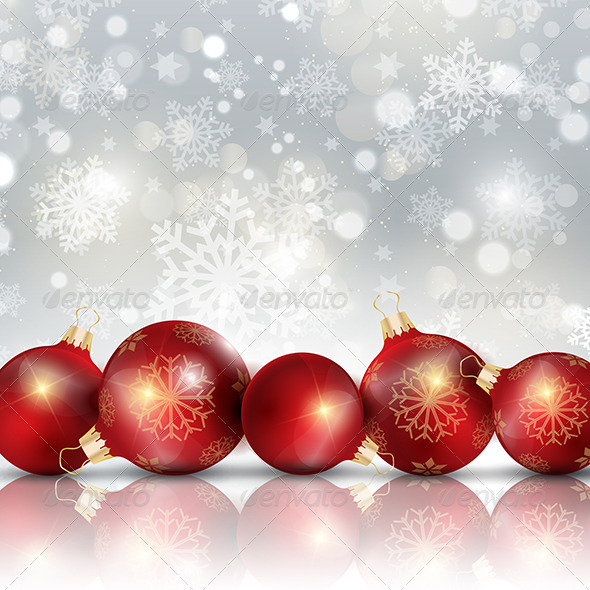 Christmas Baubles Background - Christmas Seasons/Holidays