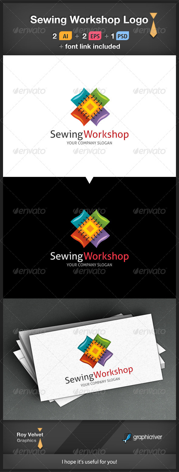 Sewing Workshop Logo - Symbols Logo Templates