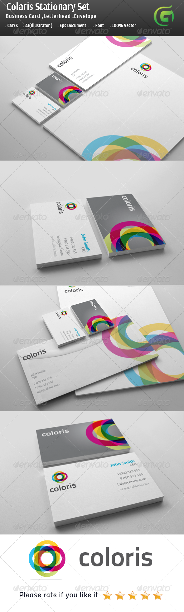 Colaris Stationary Design - Corporate Business Cards