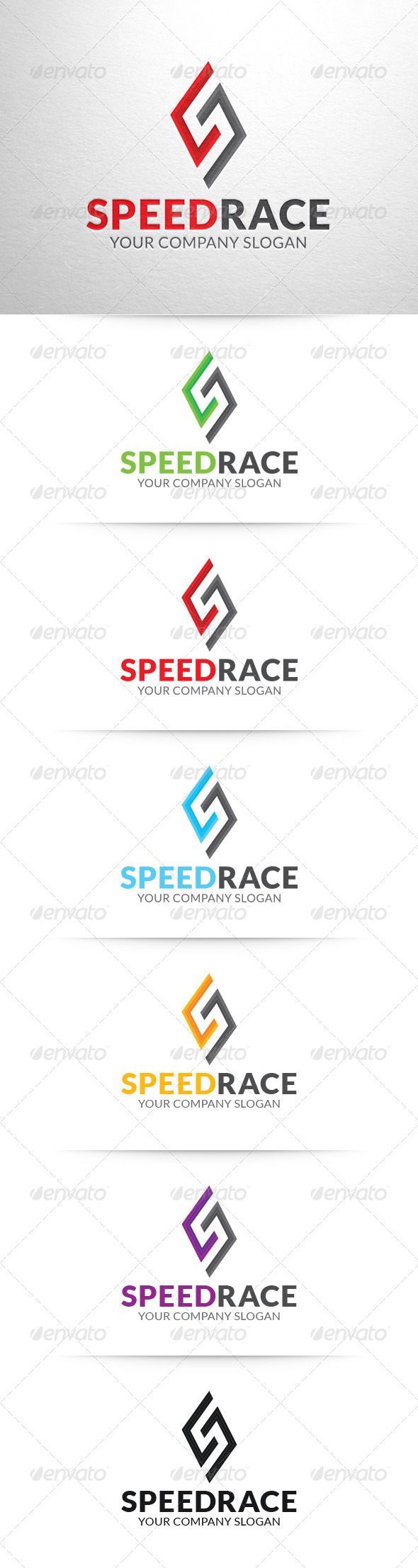 Speed Race - Letter S Logo - Letters Logo Templates