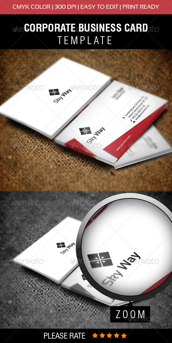 Sky Way Business Card - Corporate Business Cards