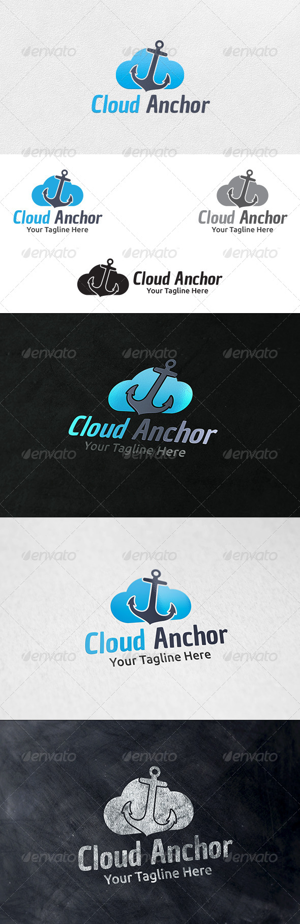 Cloud Anchor - Logo Template - Nature Logo Templates