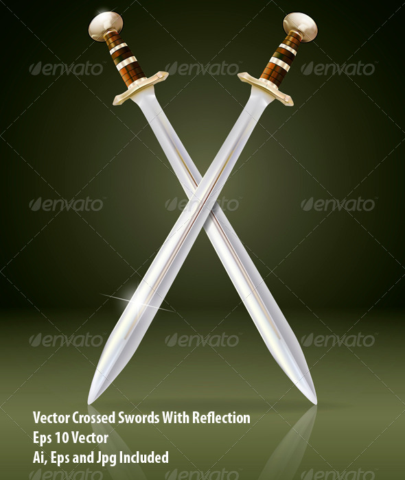 Cross Swords Vector Vectors from GraphicRiver