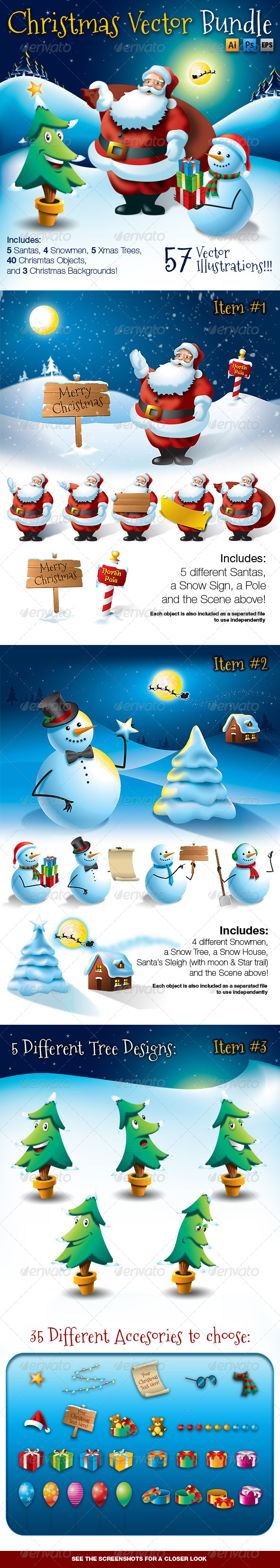 Christmas Vector Bundle - Christmas Seasons/Holidays