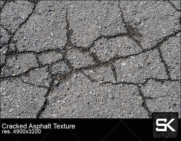 Cracked Asphalt - Stone Textures