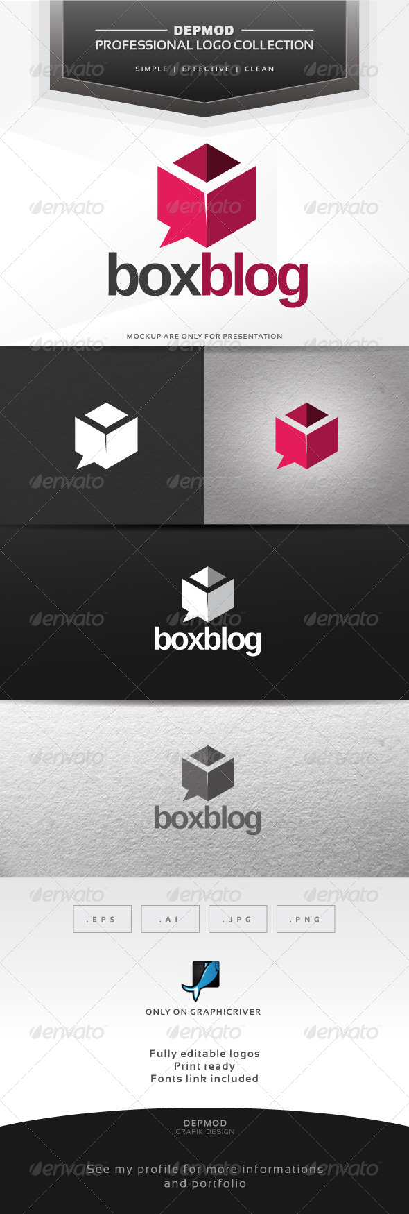 Box Blog Logo - Abstract Logo Templates