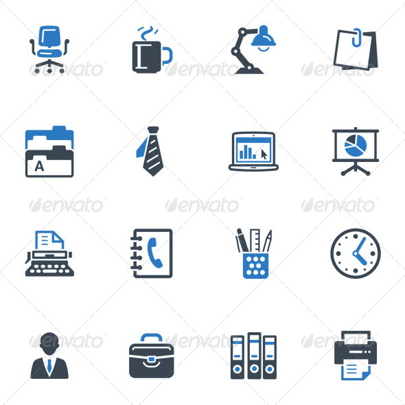 Office Icons-Blue Series - Web Icons