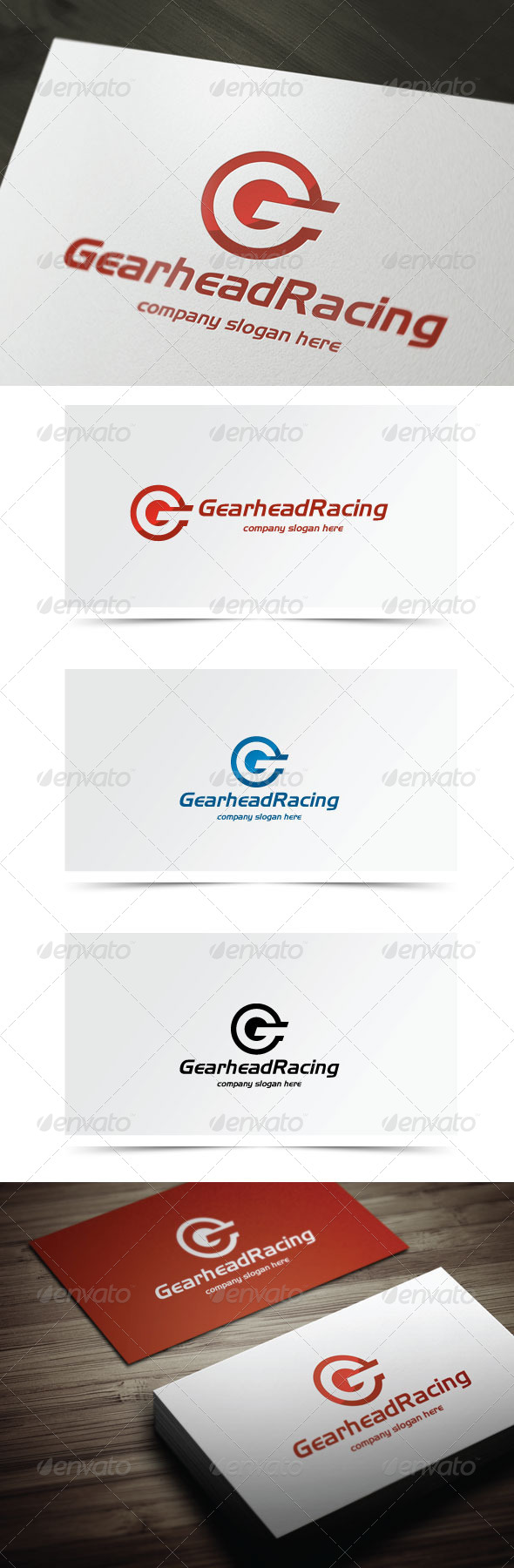 Gearhead Racing - Letters Logo Templates