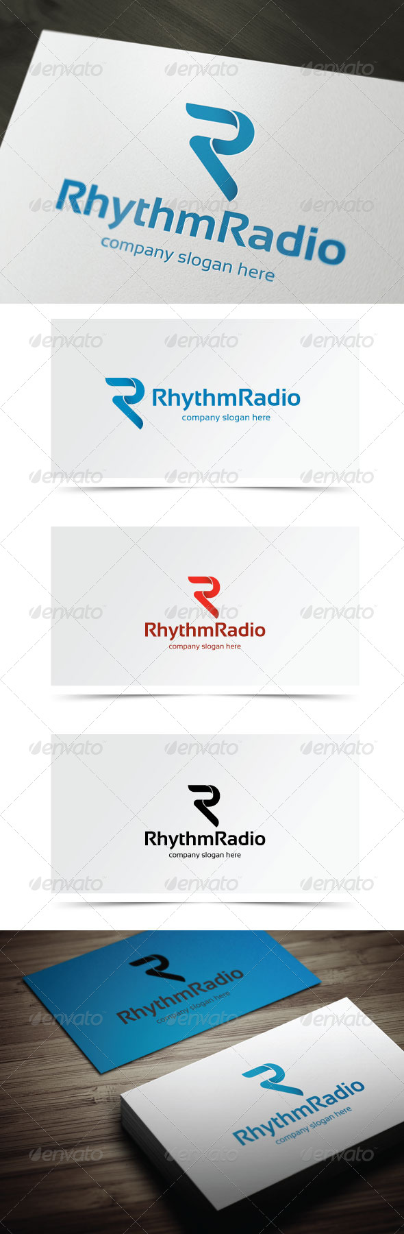 Rhythm Radio - Letters Logo Templates