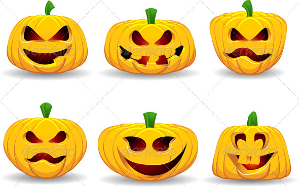 Spooky Halloween Pumpkins - Halloween Seasons/Holidays