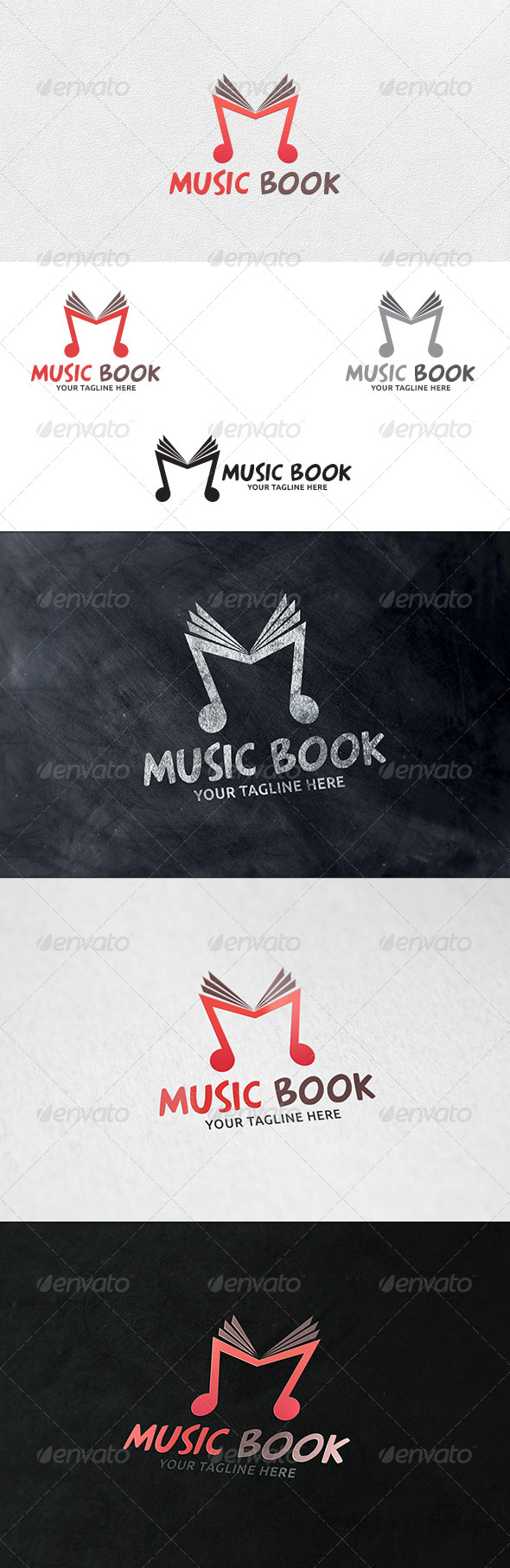Music Book - Logo Template - Symbols Logo Templates