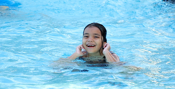 Beautiful Girl in Swimming Pool, Stock Footage | VideoHive