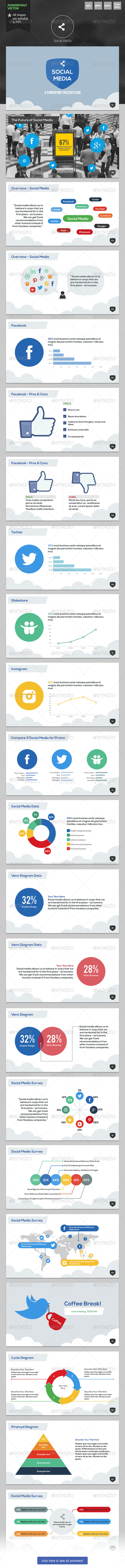 Social Media - Powerpoint Template - PowerPoint Templates Presentation Templates