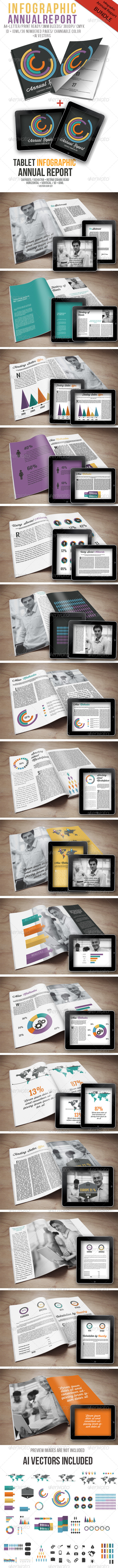 Infographic Annual Report Bundle - Proposals & Invoices Stationery
