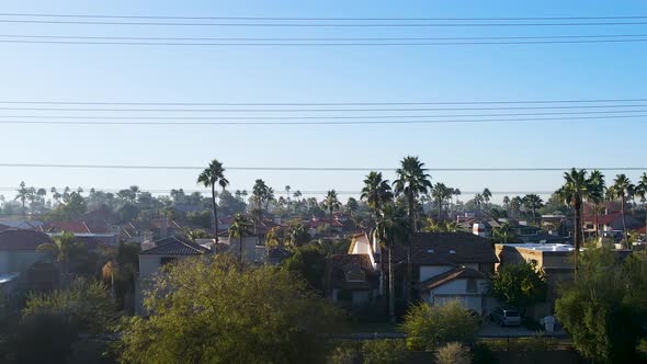 Urban American Cityscape Landscape in Scottsdale City, Arizona. Aerial alt