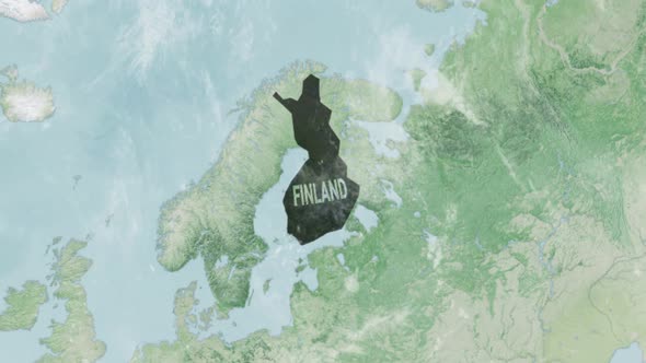 Globe Map of Finland with a label