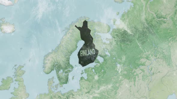Globe Map of Finland with a label alt