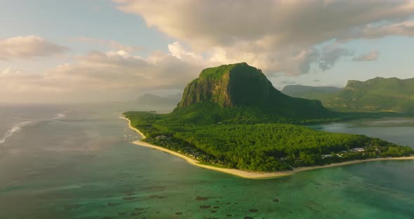 High Mountain in Indian Ocean