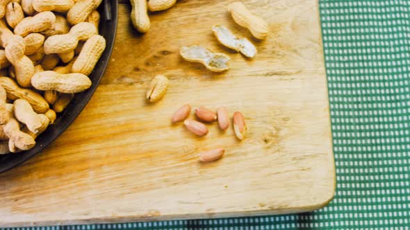 Peanuts with Bark on a Retro Tray alt