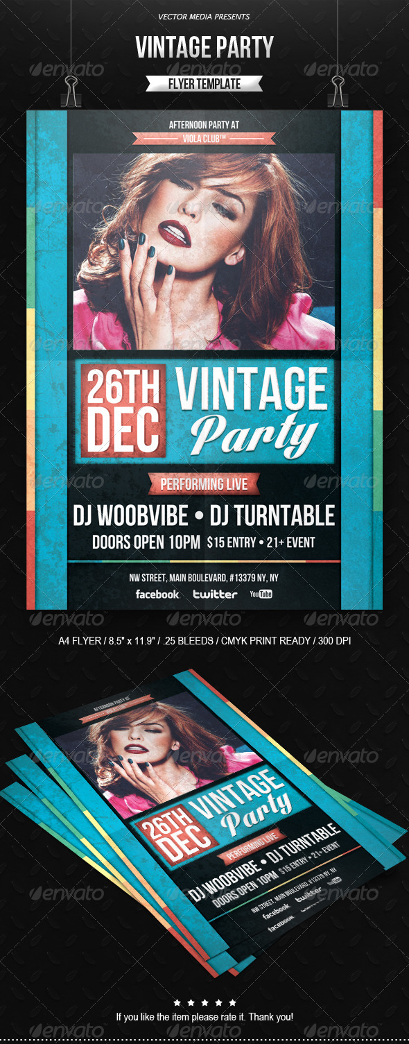 Vintage Party - Flyer - Clubs & Parties Events