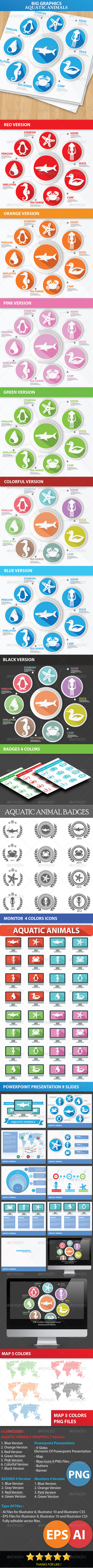 Big Graphics Aquatic Animals Concept - Animals Characters