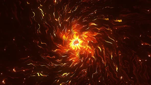 Fiery Abstract Swirl