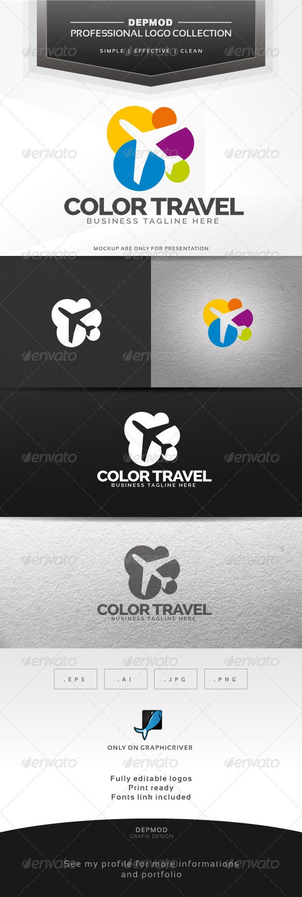 Color Travel Logo - Objects Logo Templates
