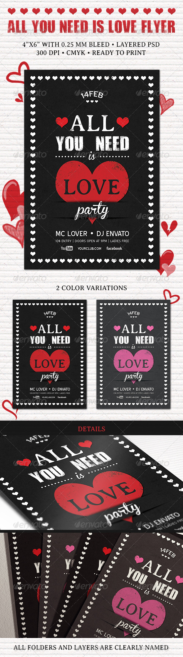 All You Need is Love Flyer - Flyers Print Templates