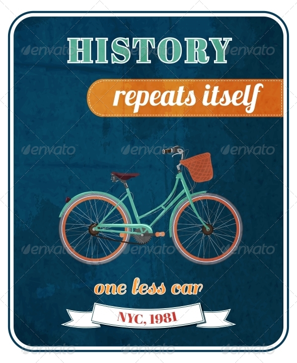 Hipster Bicycle Promo Poster