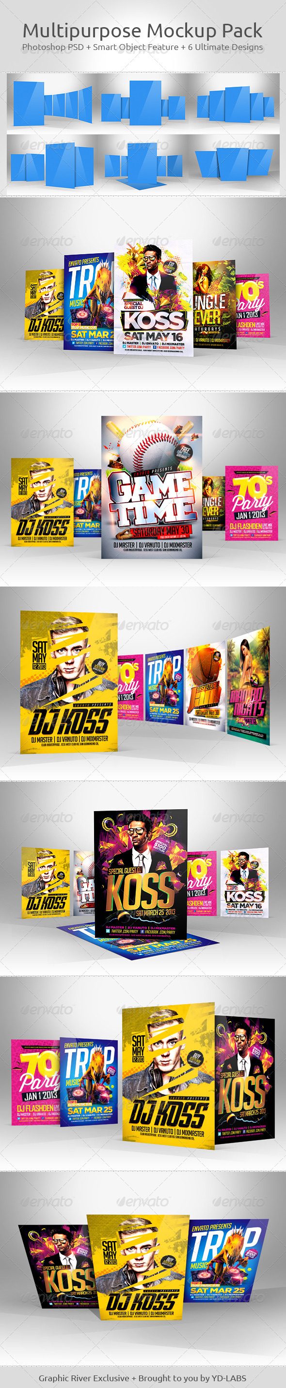 Multipurpose Mockup Pack 5 - Miscellaneous Displays