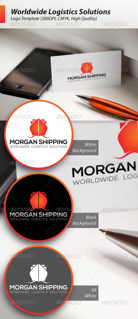 Worldwide Logistics Solutions Shipping Logo - Symbols Logo Templates
