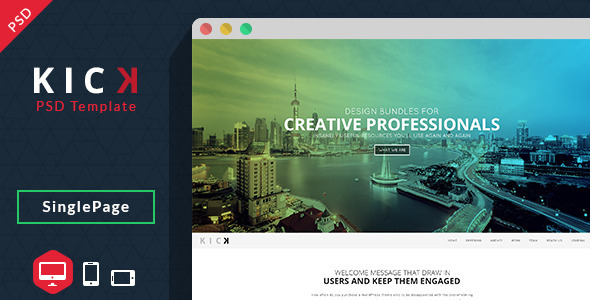 Kick-PSD Template - ThemeForest 6343369