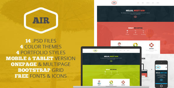 AIR - OnePageMultipage - ThemeForest 6309157