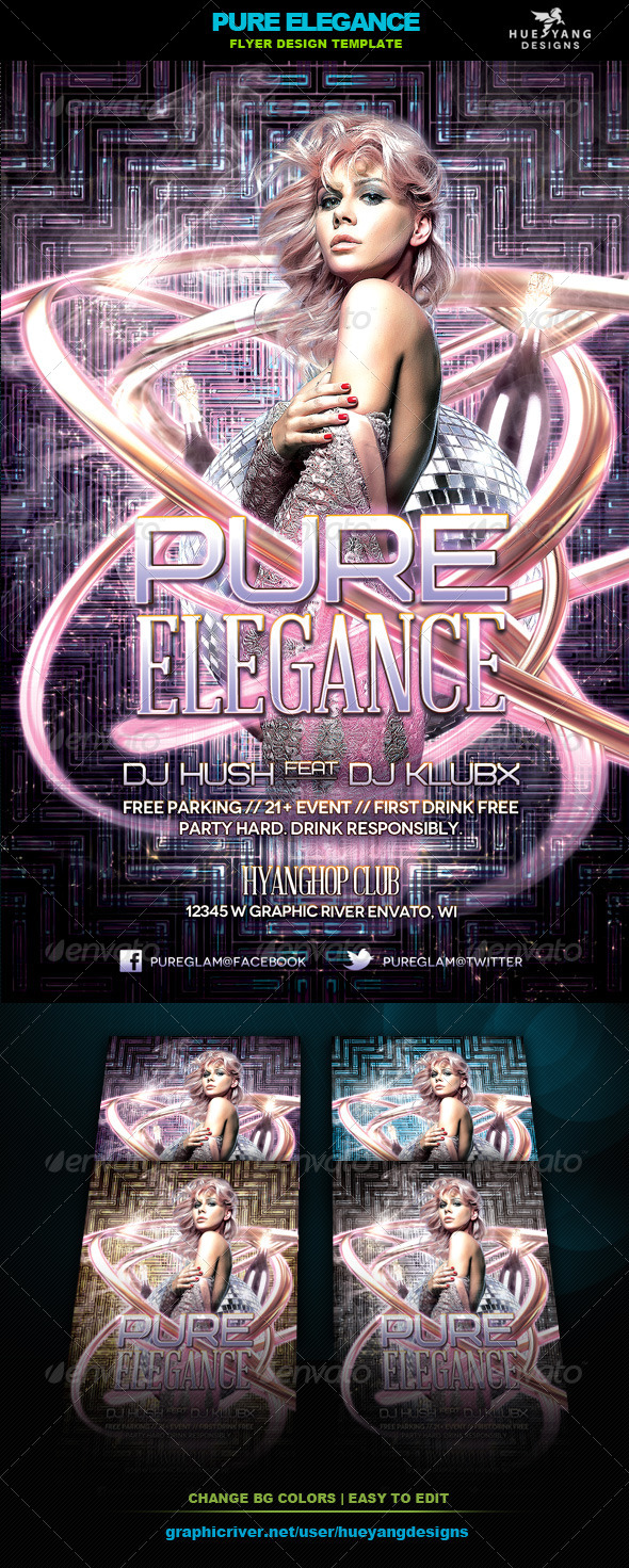 Pure Elegance Flyer - Clubs & Parties Events