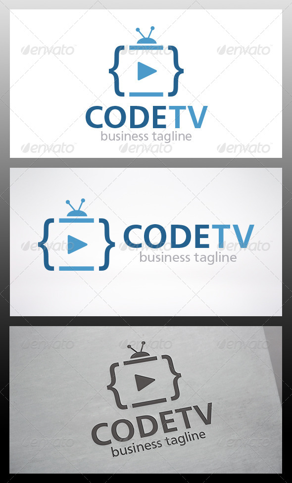 Code Tv Logo - Objects Logo Templates