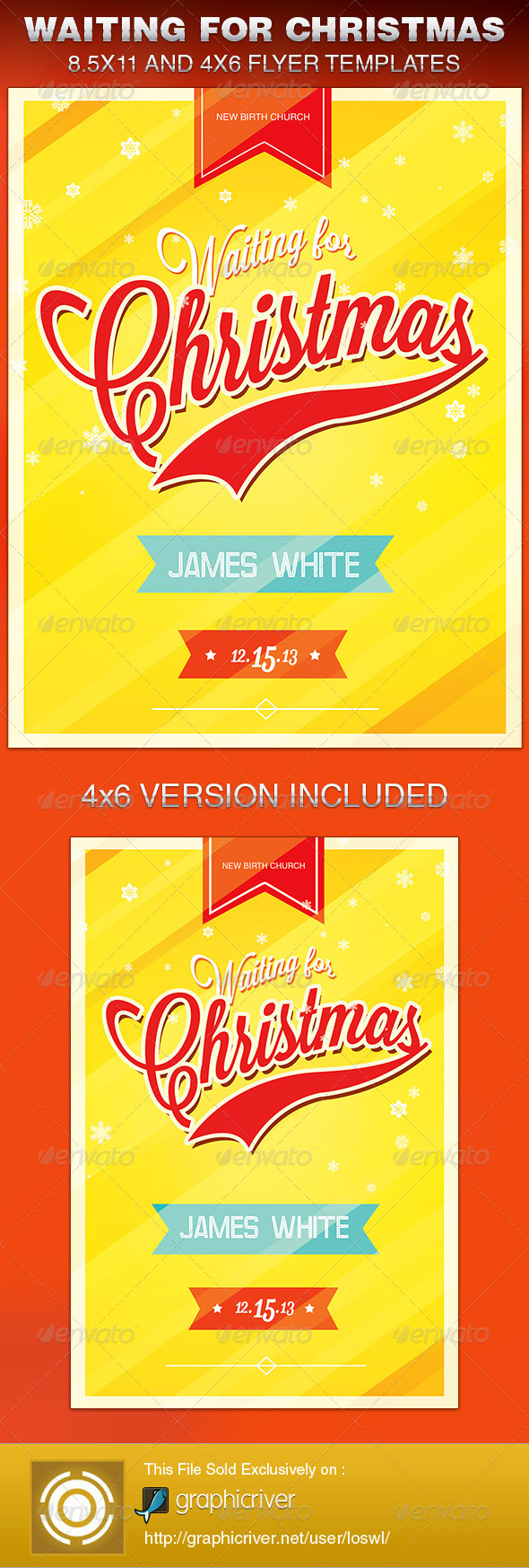 Waiting for Christmas Church Flyer Template - Church Flyers